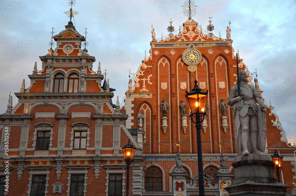 Obraz premium Casa delle Teste Nere a Riga