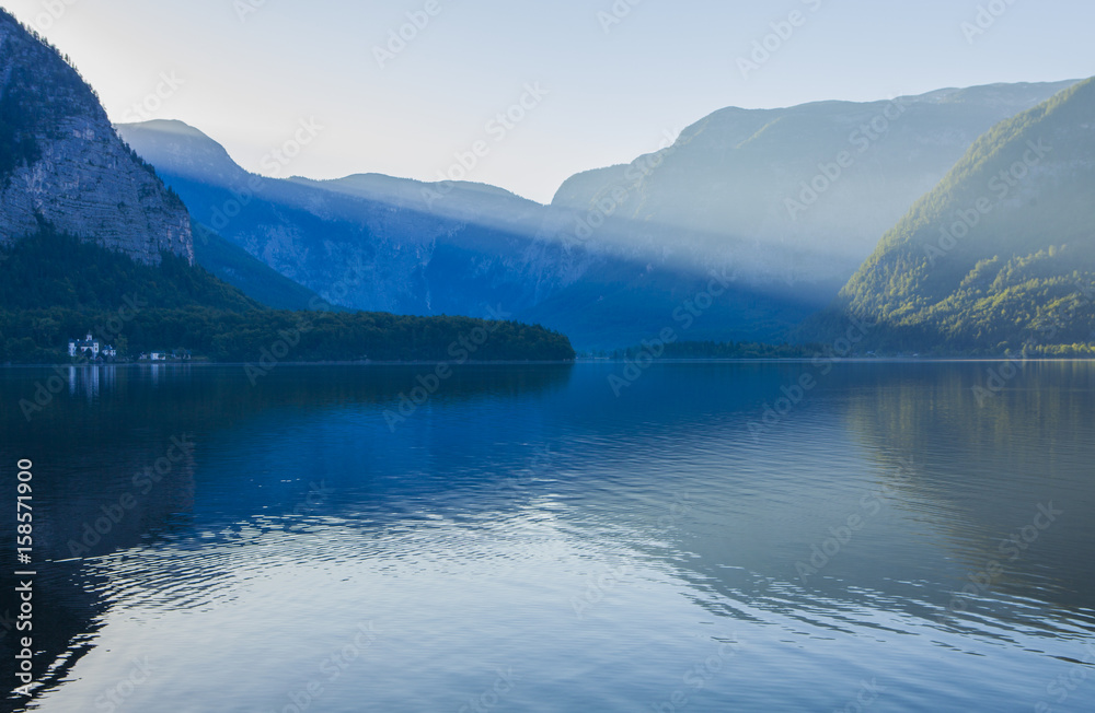 View of famous Hallstatt mountain village in the Austrian Alps in beautiful morning light at sunrise on a sunny day in summer, Salzkammergut region, Austria
View of famous Hallstatt mountain village in the Austrian Alps in beautiful morning light at sunrise on a sunny day in summer, Salzkammergut region, Austria