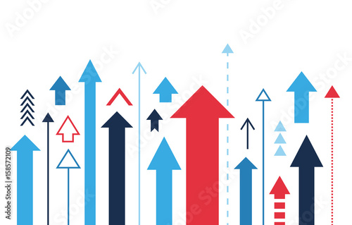 Arrows up isolated, many different styles, illustration vector