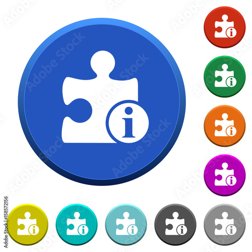 Tableau sur toile Plugin information beveled buttons