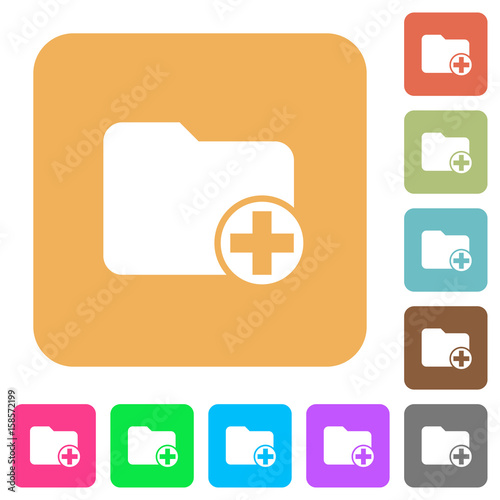 Add new directory rounded square flat icons © botond1977