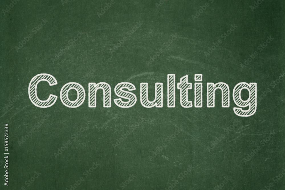 Business concept: Consulting on chalkboard background Business concept: Consulting on chalkboard background