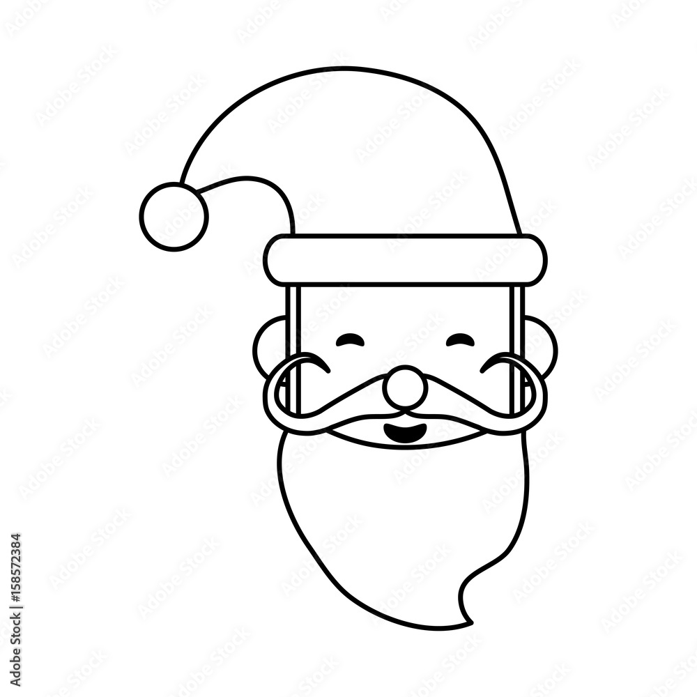 santa claus christmas related icon image vector illustration design black line santa claus christmas related icon image vector illustration design black line