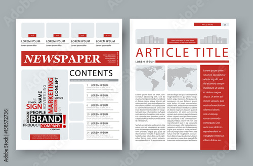 Corporate magazine template front page