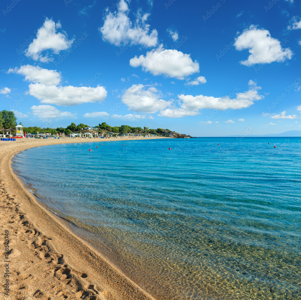 Fototapeta premium Summer morning beach.