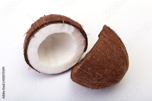 coconuts Half isolated on the white background .