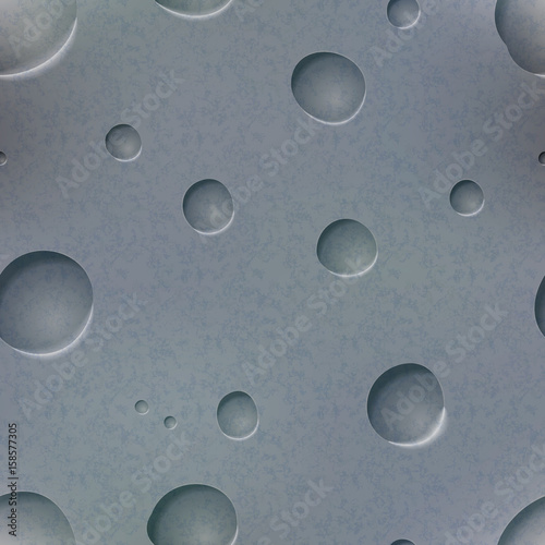 Moon surface with craters seamless pattern