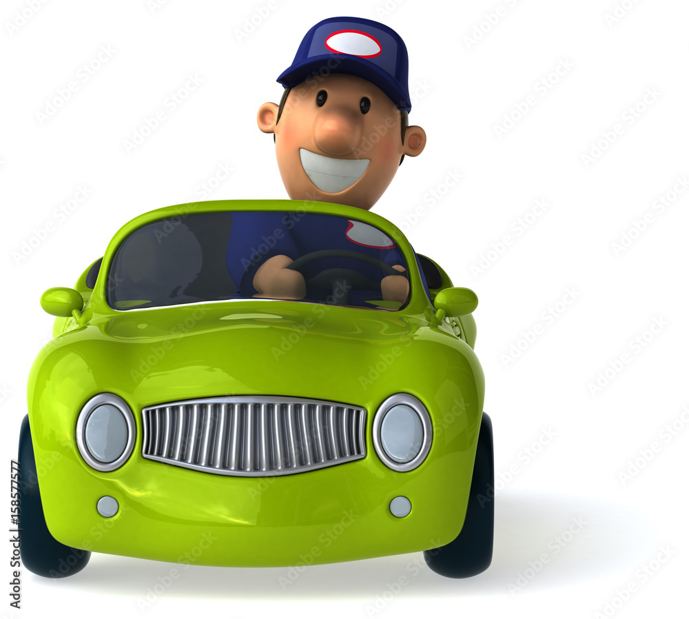 Fun mechanic - 3D Illustration Fun mechanic - 3D Illustration