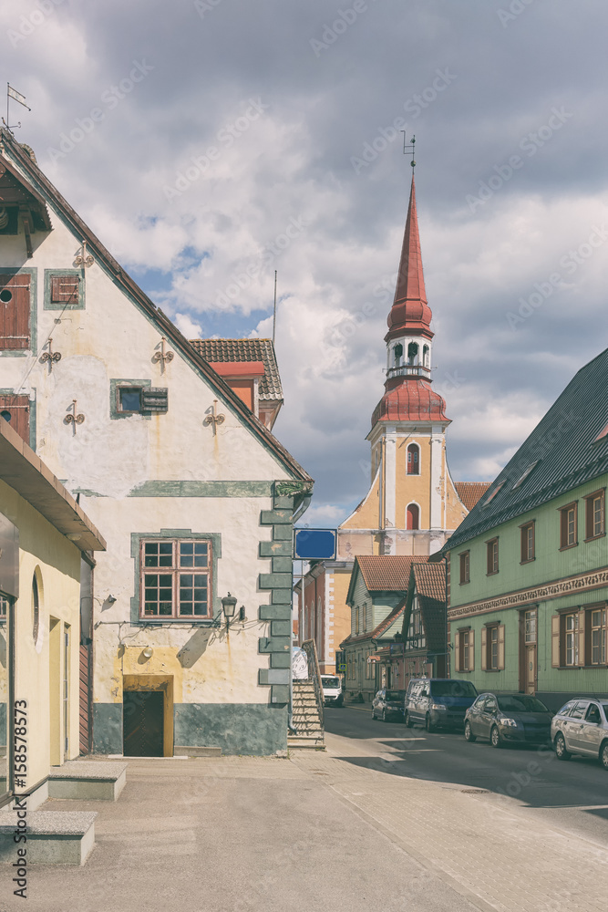 Obraz premium Old houses on the streets of Parnu