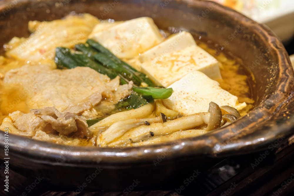 Chige-nabe, japanese food Chige-nabe, japanese food