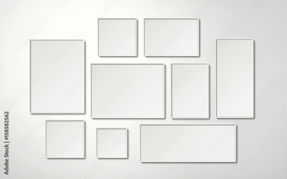 Blank white frames Blank white frames
