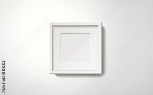 Isolated blank white frame