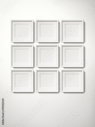 Blank white frames