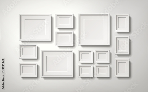 Blank white frames