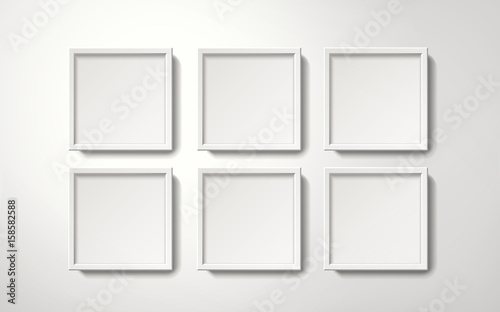 Blank white frames
