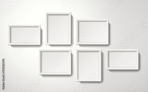 Blank white frames