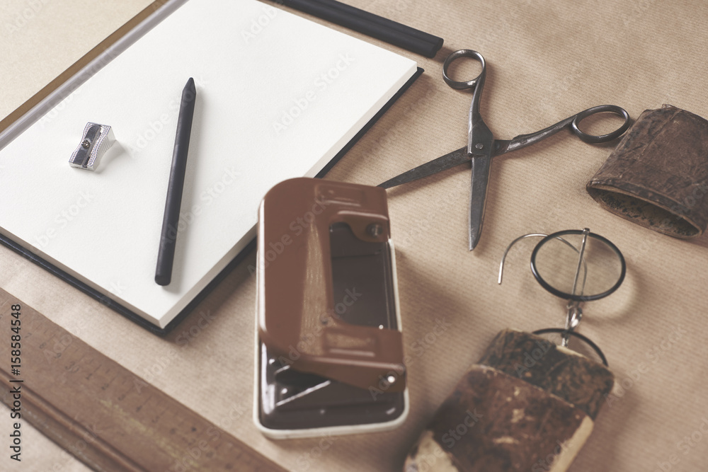 Concept of personal old school accessories Concept of personal old school accessories