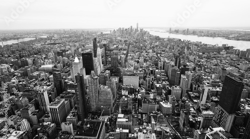 New York city downtown, Black and White