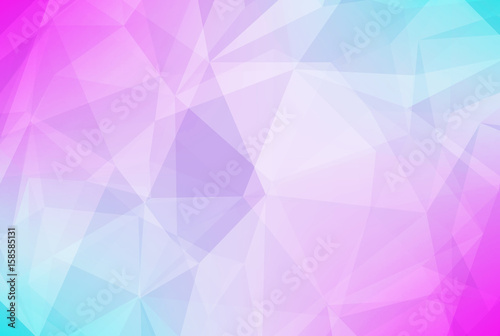 Abstract horizontal triangle background. Tender smooth polygonal backdrop for business presentation. Soft gradient color transition for mobile application and web. Trendy geometric colorful banner.