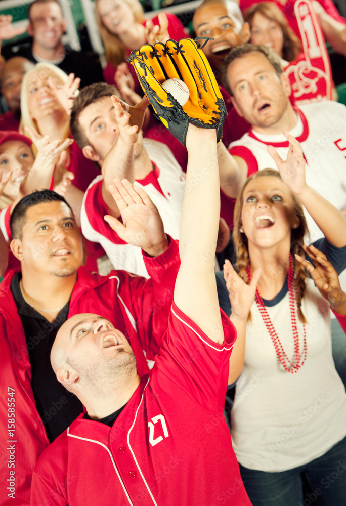 Fototapeta premium Fans: Fans Fight for the Ball