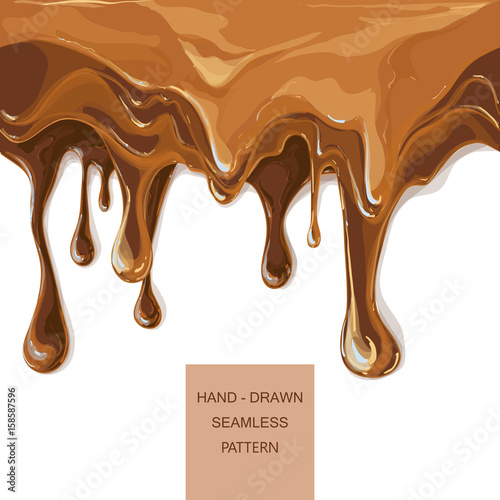 vector syrup drip pattern on cake layers