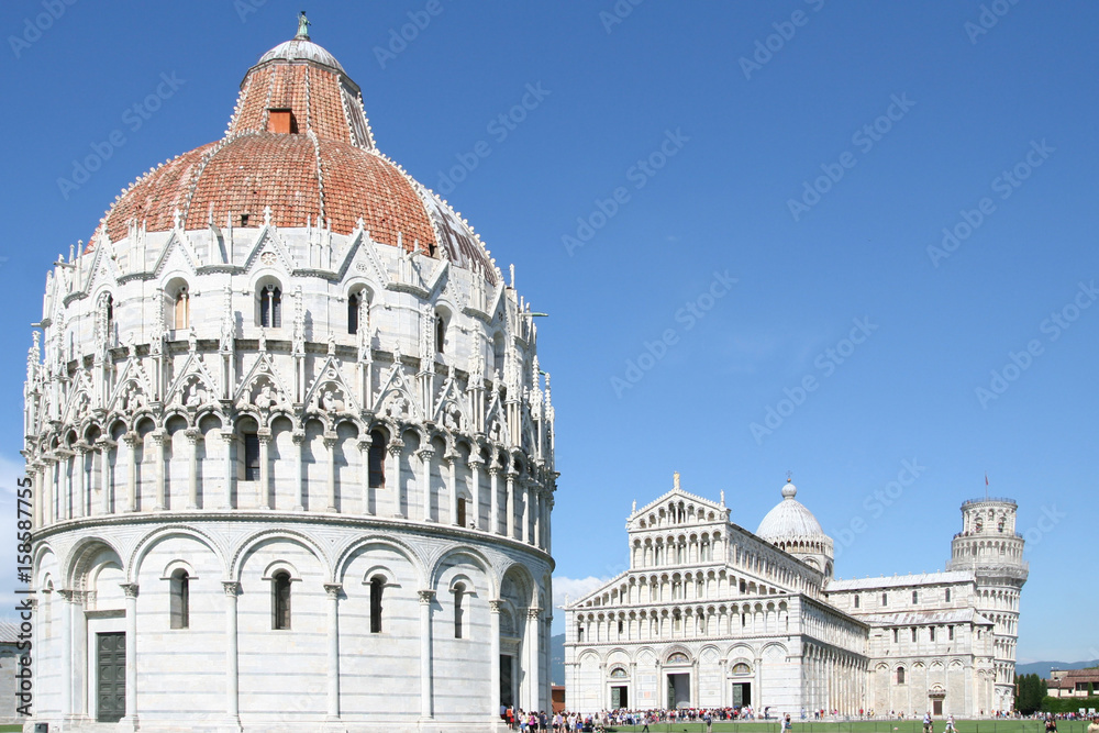 Pisa Leaning Tower Schiefer Turm Dom Baptisterium