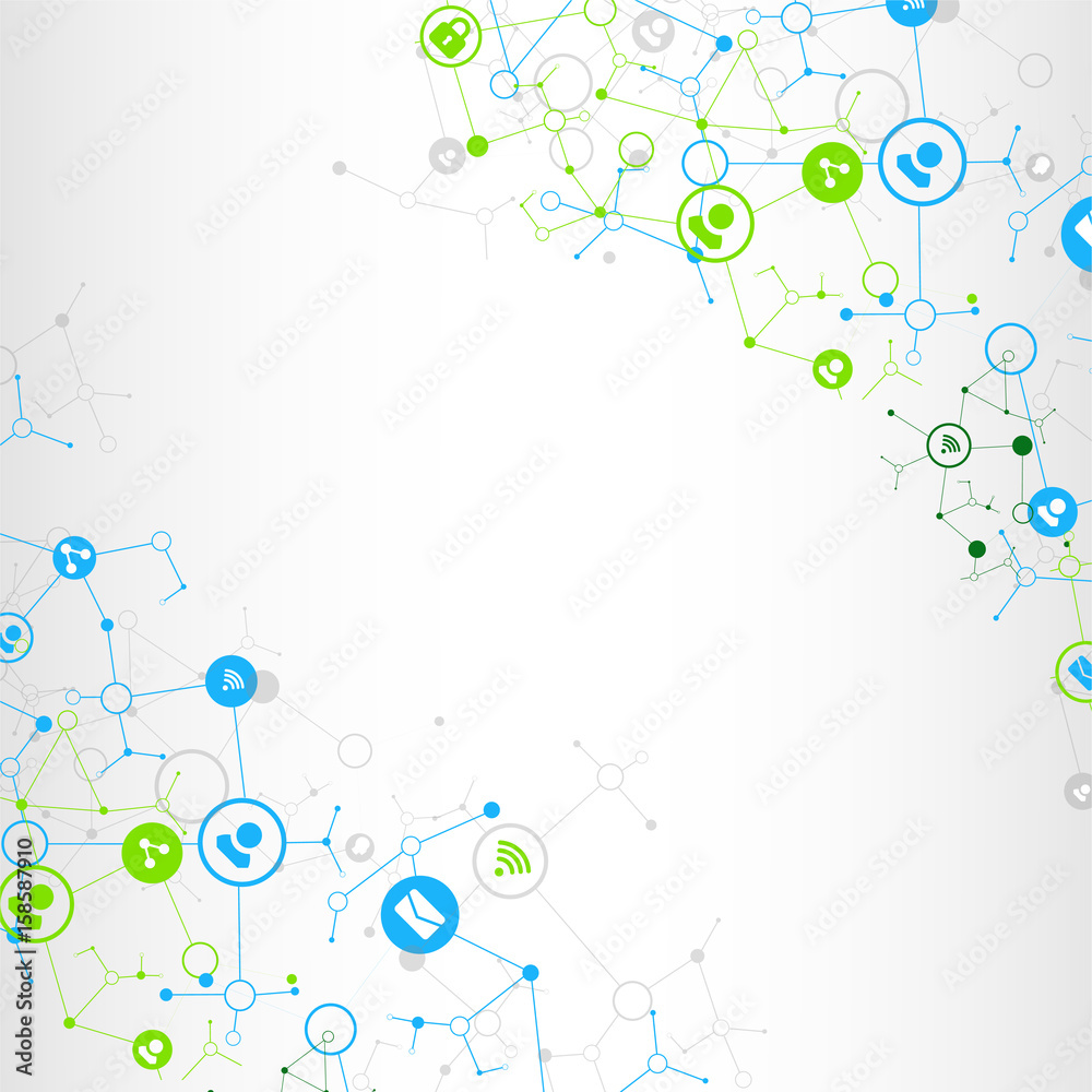 Social media vector background. Network concept.