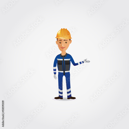 Funny cartoon handyman