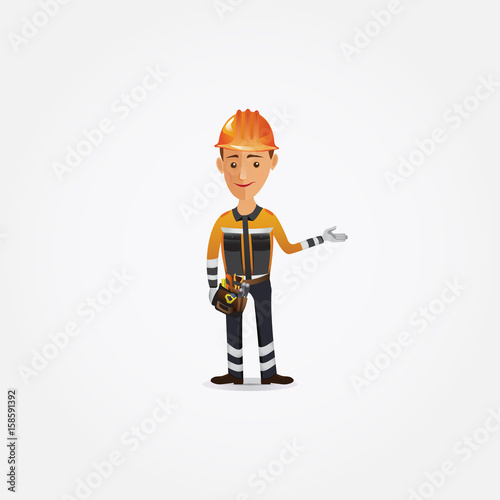 cartoon handyman