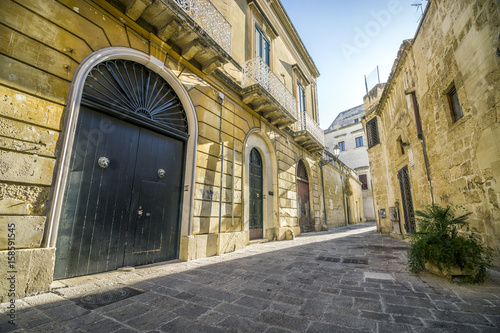Charming street of historic Lecce  Puglia  Itly