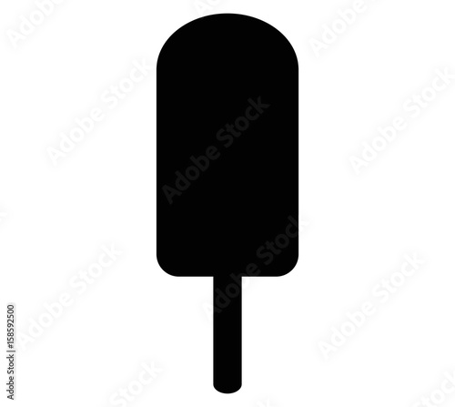 ice cream black icon vector