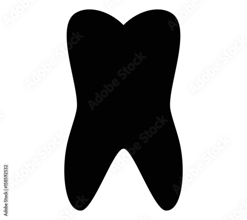 tooth black icon vector