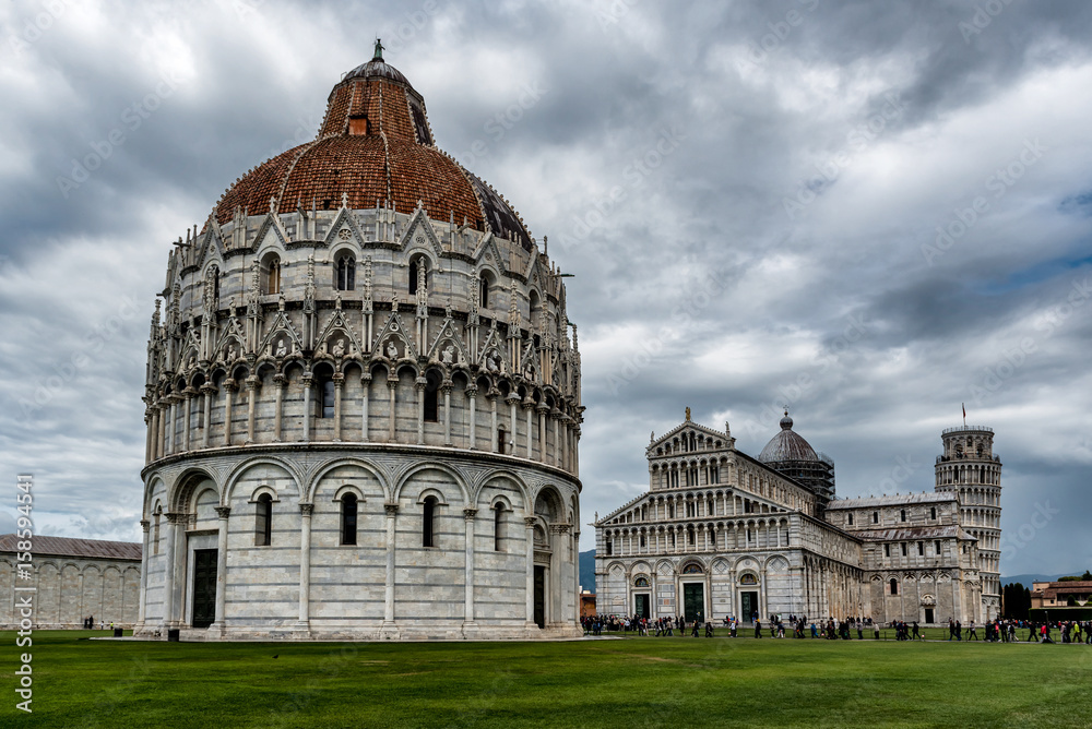 Piazza dei Miracoli Complex and Leaning tower of Pisa, Italy