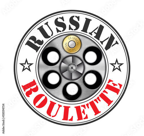 Russian roulette stock vector. Illustration of russian - 14837968