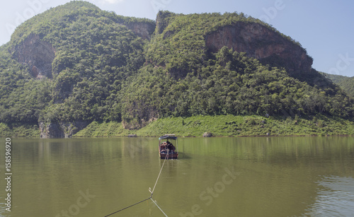 Perfect relaxing place on the Maeping river at lamphun province thailand photo