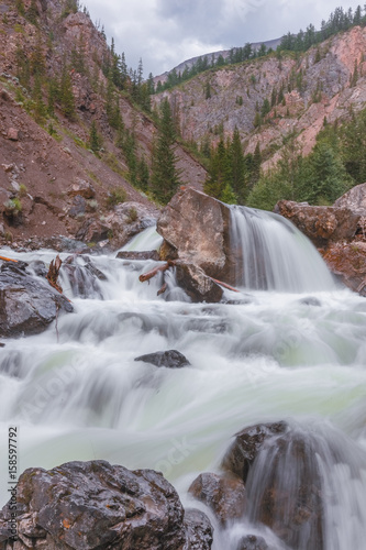 mountain river. fast stream...