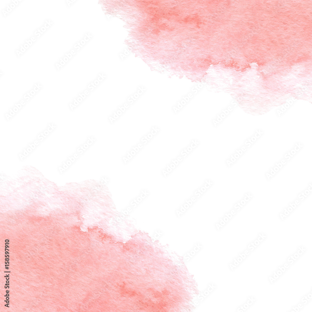 Fototapeta premium Hand painted watercolor pink texture isolated on the white background