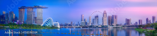 Singapore skyline background photo