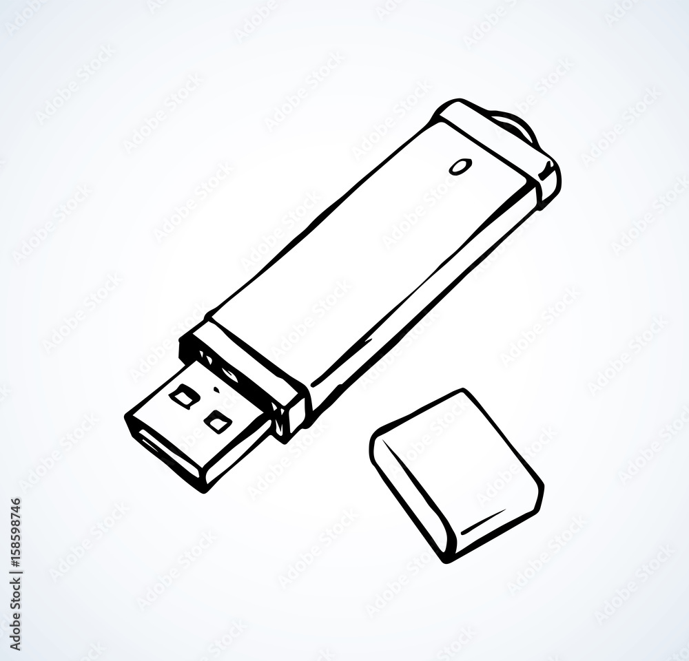 Flash drive. Vector drawing Flash drive. Vector drawing