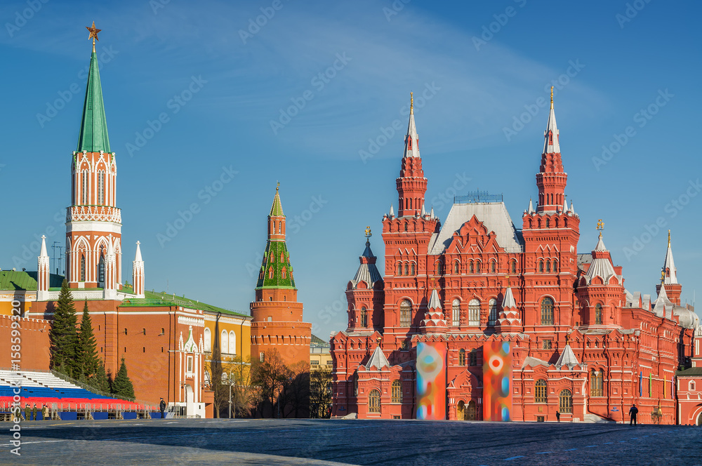 Morning view of Red Square, Moscow, Russia.