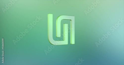 Animated Shekel Currency Color 3d Icon Loop Modules for edit with alpha matte
