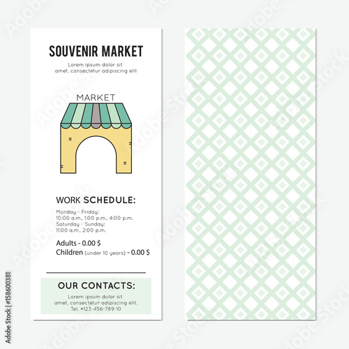 Souvenir market vertical banner