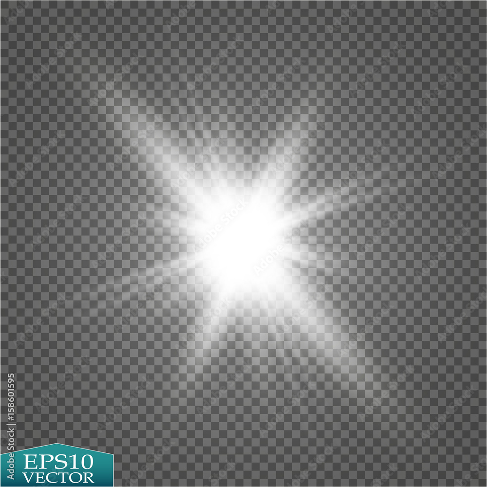 Glow light effect. Starburst with sparkles on transparent background. Vector illustration. Sun. Christmas flash. dust
Glow light effect. Starburst with sparkles on transparent background. Vector illustration. Sun. Christmas flash. dust