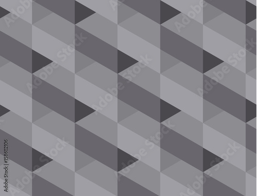 Fototapeta Naklejka Na Ścianę i Meble -  Vector seamless pattern with ribbon strokes and stripes. Geometry concept modern repeatable motif in black and gray colors.