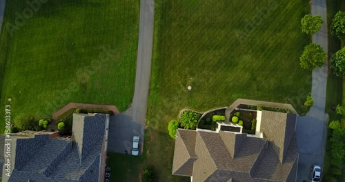 maryland country houses aerial view panorama landscape at sunset photo