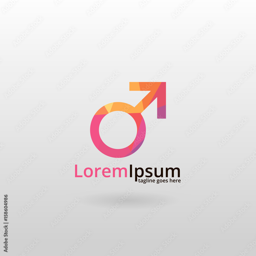 Male symbol. Polygonal male symbol Male symbol. Polygonal male symbol