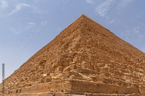 pyramid of Khafre in Giza against blue sky  Egypt
