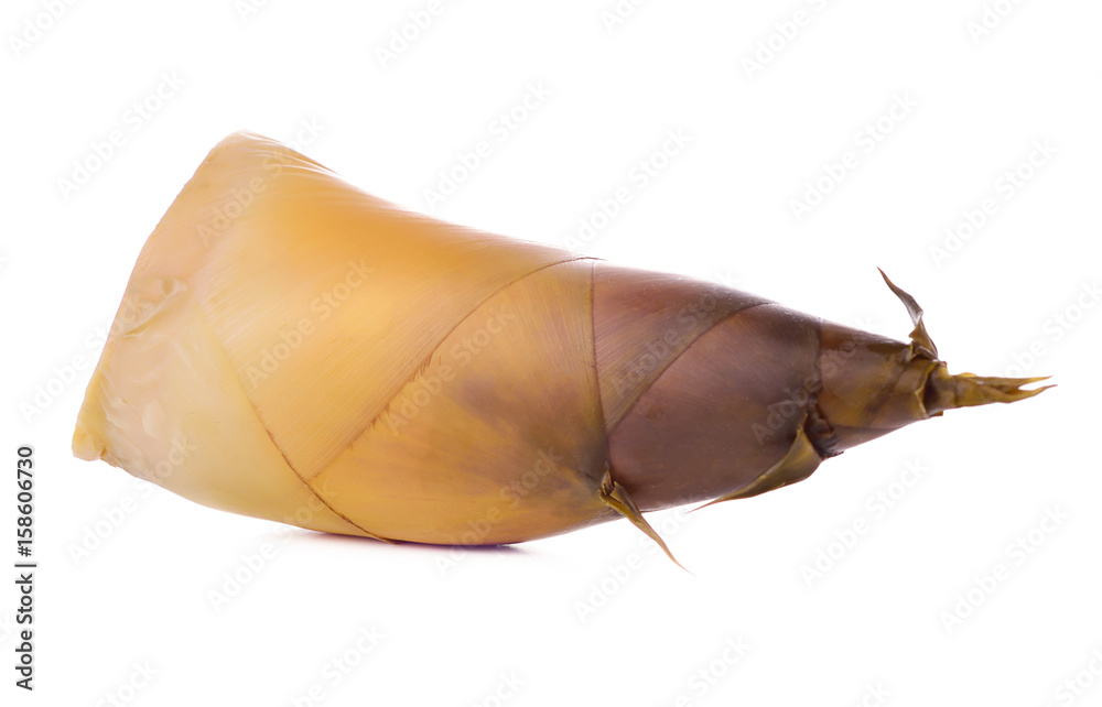 Naklejka premium boiled bamboo shoots isolate on white background