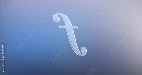 Animated Forte Loud Music Glass 3d Icon Loop Modules for edit with alpha matte

