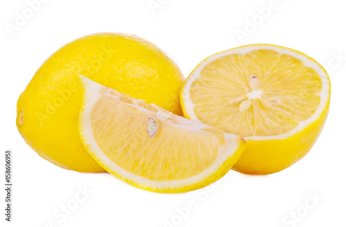 lemons isolated on white background